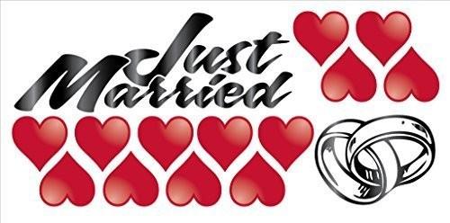 Just Married with Hearts - Yard Decoration