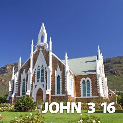 JOHN 3 16 - 10 Mil Corrugated Plastic Large Cutout Letters