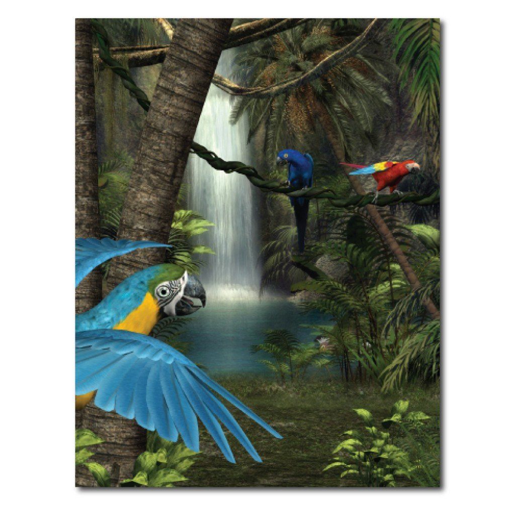 Tropical Paradise Vinyl Photography Backdrop - 8'x10' or 8'x14'