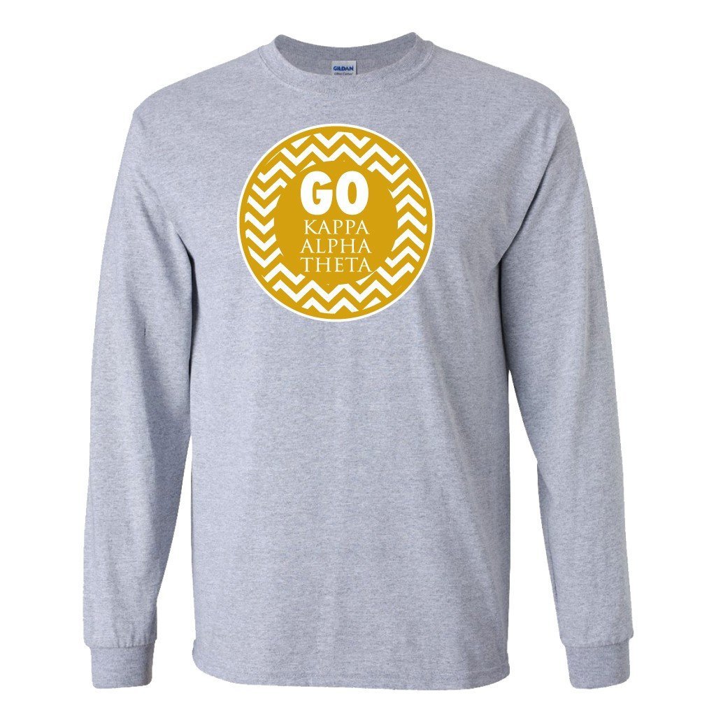 Kappa Alpha Theta "Go Kappa Alpha Theta" Long Sleeve T-shirt - FREE SHIPPING