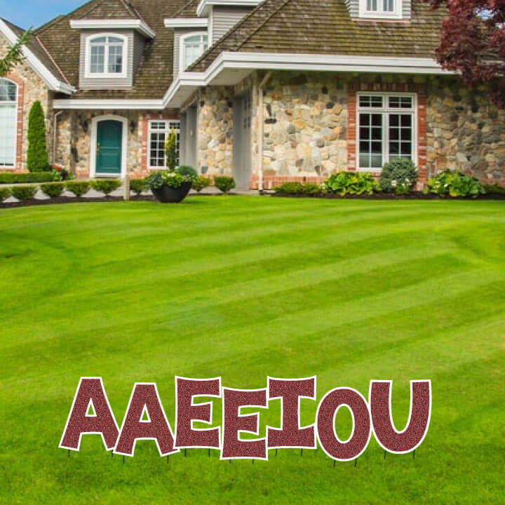 KG The Last Time 18" Faux Glitter Vowel Yard Letters Set