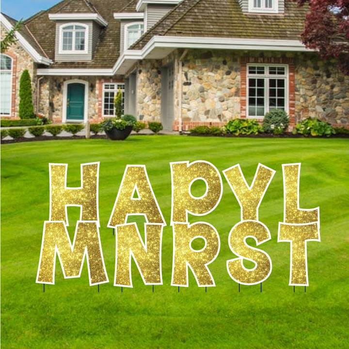 KG The Last Time 18" Sparkle Common Yard Letters Set