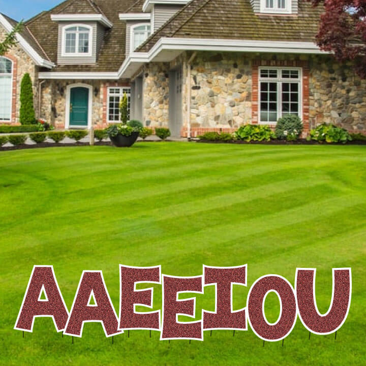 KG The Last Time 24" Faux Glitter Vowel Yard Letters Set