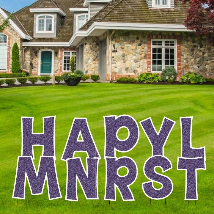 KG The Last Time 24" Mermaid Faux Glitter Common Yard Letters Set