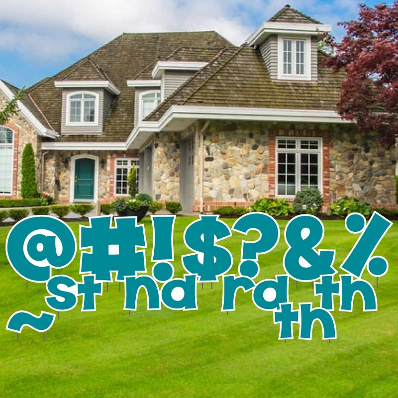 KG The Last Time 24" Solid Color Special Characters Yard Letters 16 pc Set