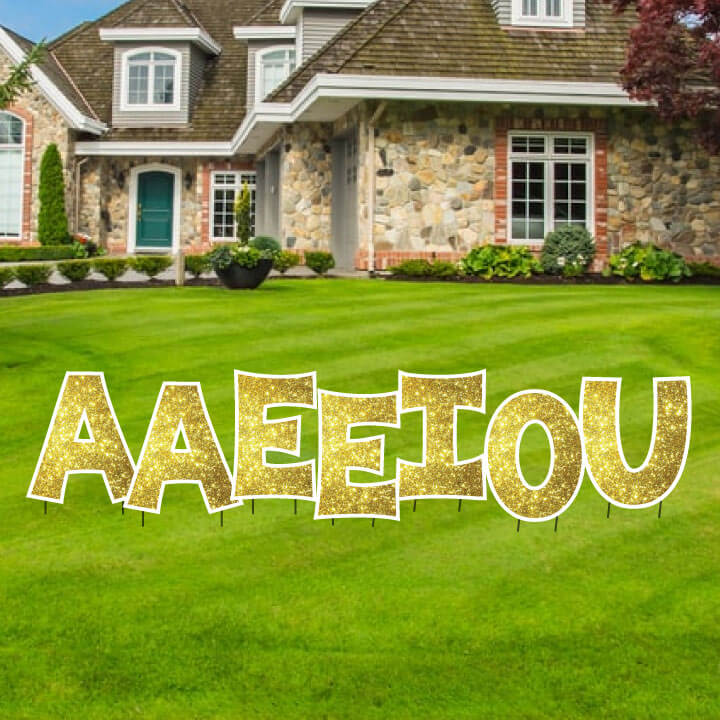 KG The Last Time 24" Sparkle Vowel Yard Letters Set