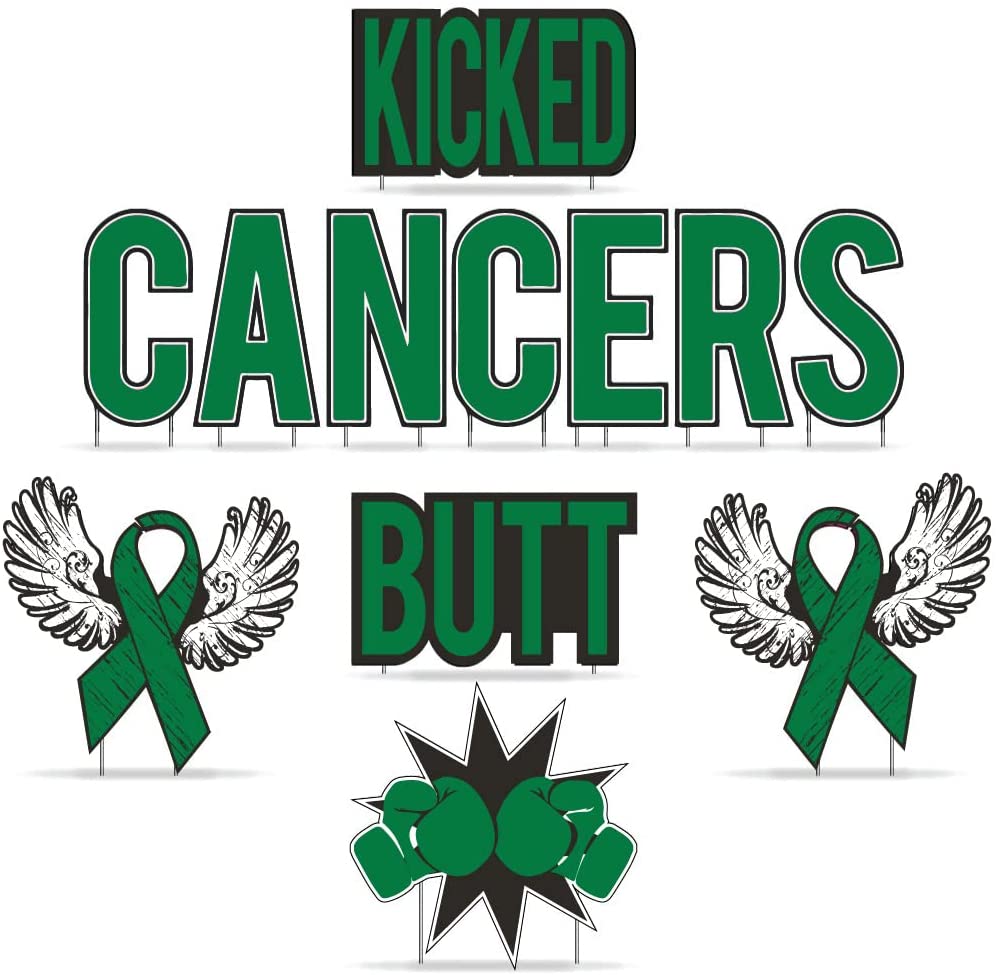 Kicked Cancers Butt Yard Letters