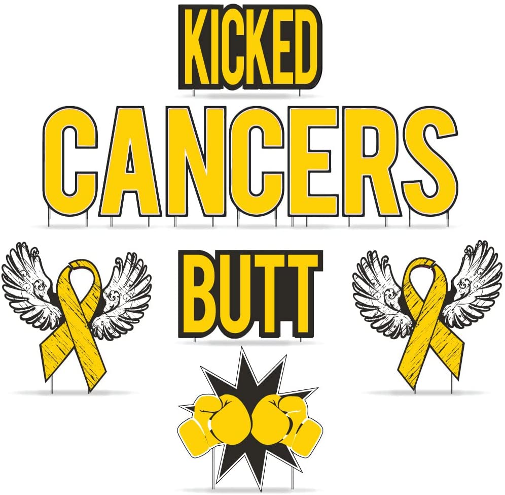 Kicked Cancers Butt Yard Letters