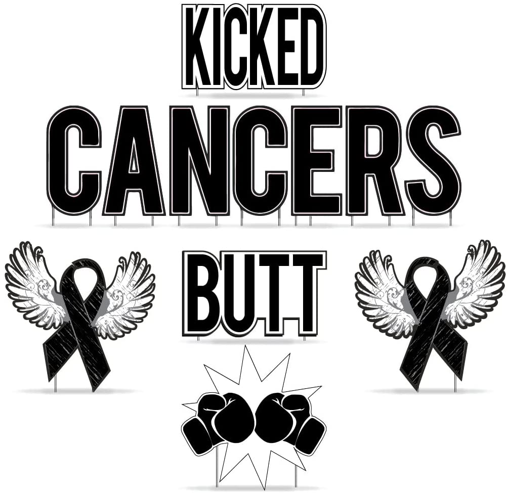 Kicked Cancers Butt Yard Letters