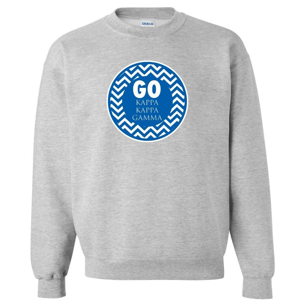 Kappa Kappa Gamma Sport Gray Crewneck Sweatshirt "Go" FREE SHIPPING