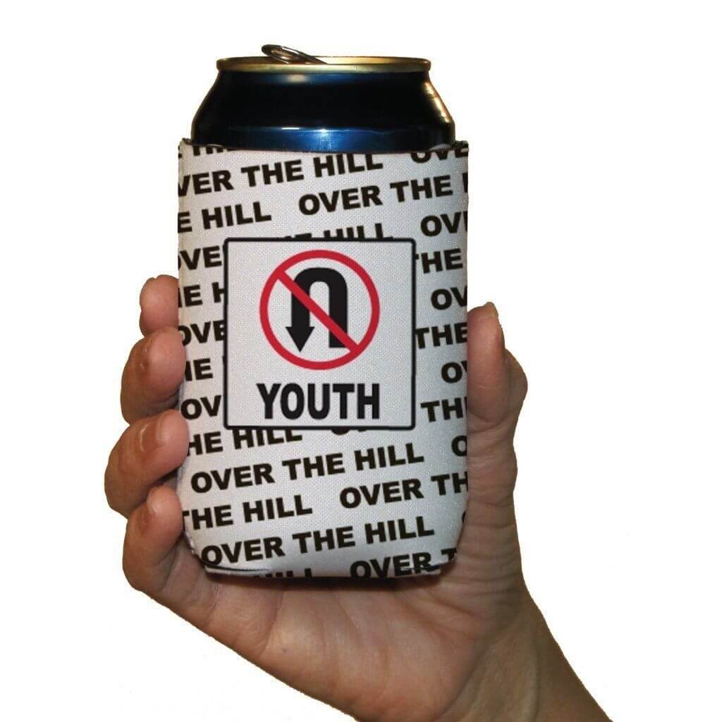 Birthday Party Over The Hill Can Cooler Set of 6 - 3 Designs - FREE SHIPPING