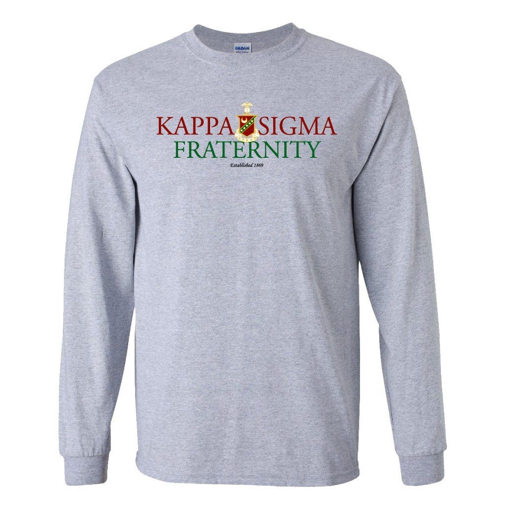 Kappa Sigma Long Sleeve T-Shirt "Kappa Sigma Fraternity" - FREE SHIPPING