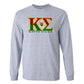 Kappa Sigma Long Sleeve T-shirt Two Toned Greek Letters - FREE SHIPPING