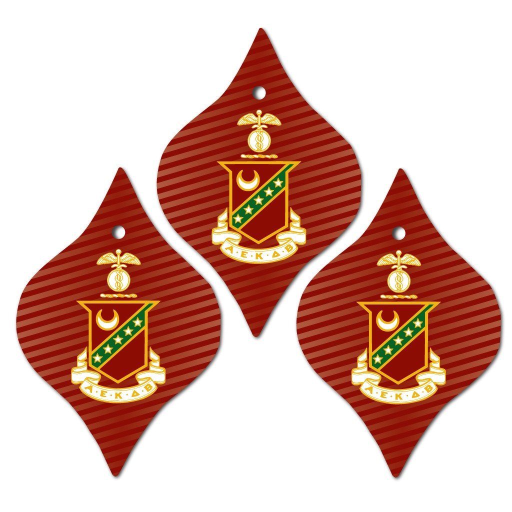 Kappa Sigma Ornament - Set of 3 Tapered Shapes - FREE SHIPPING