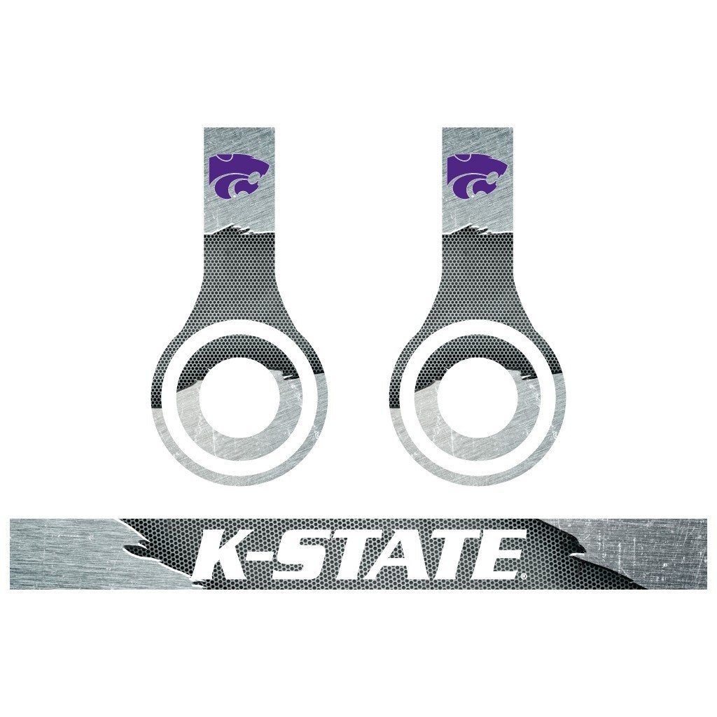Kansas State Skins for Beats Solo HD Headphones Set of 3 Metal - FREE SHIPPING