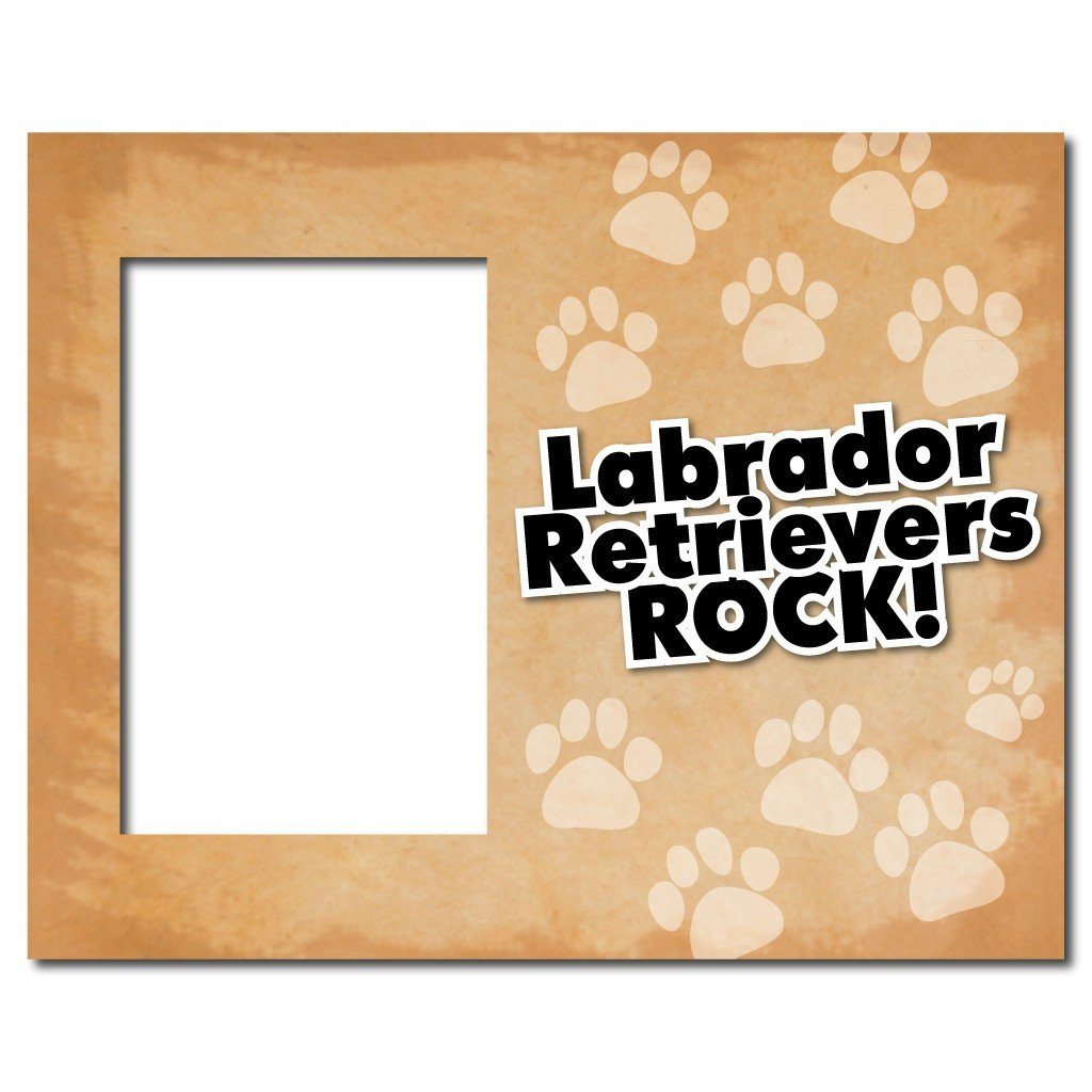 Labrador Retrievers Rock Dog Picture Frame - Holds 4x6 picture