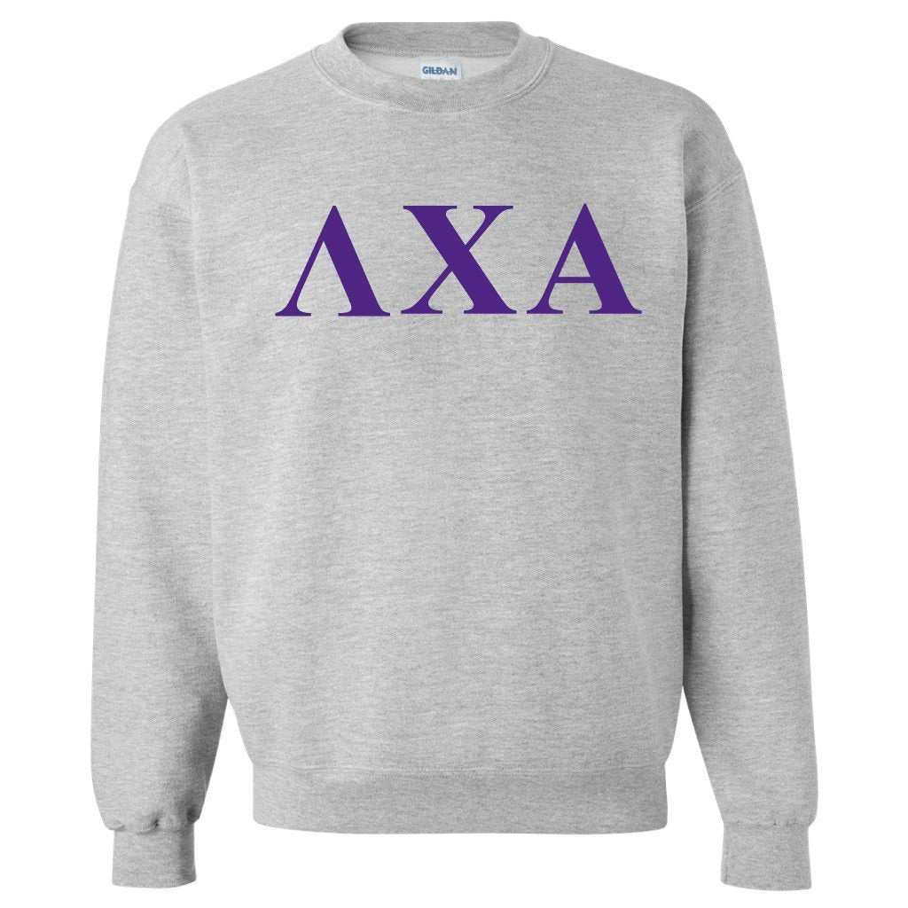 Lambda Chi Alpha Sport Gray Crewneck Sweatshirt Greek Letters FREE SHIPPING