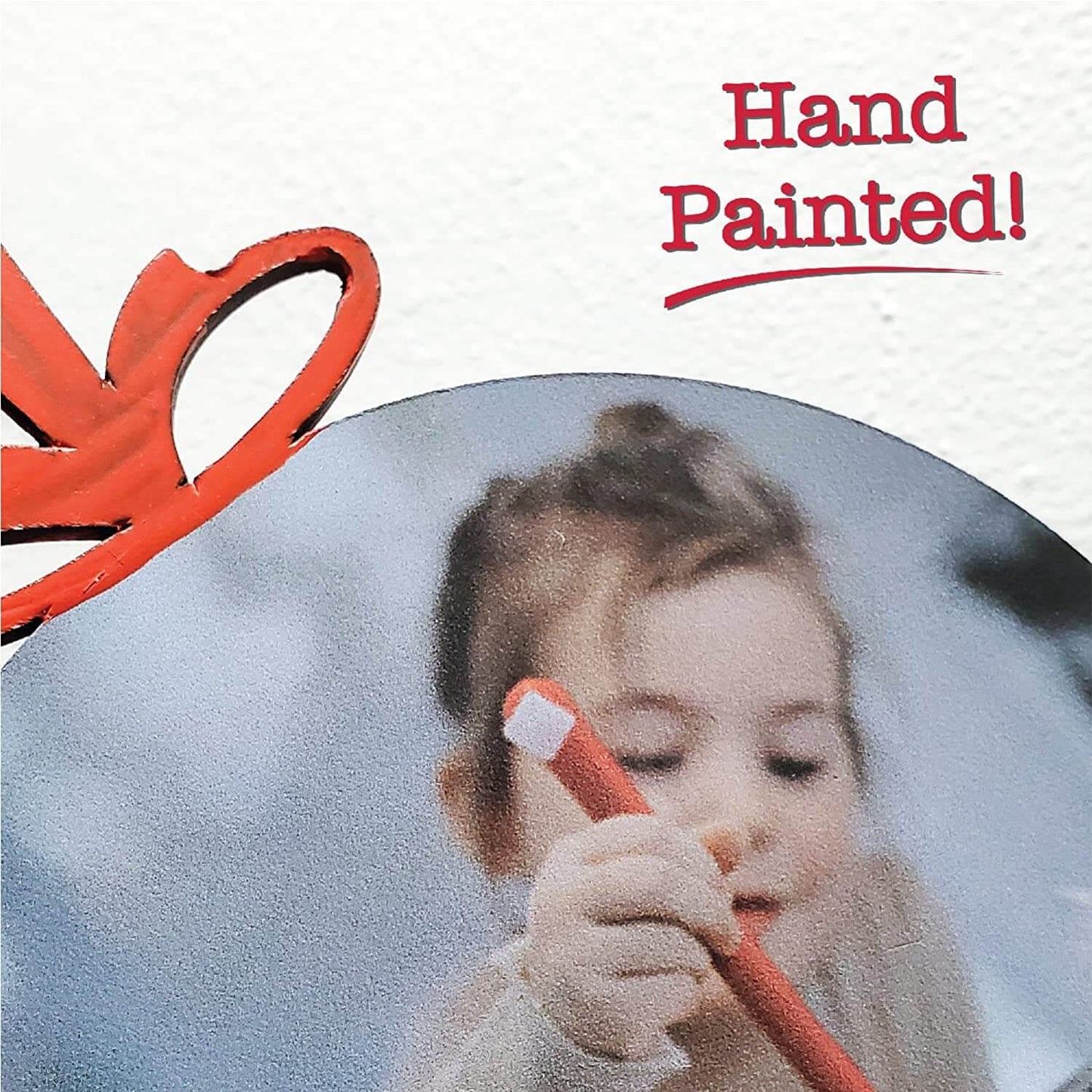 Letter2Word Custom Christmas Family Photo Hand Painted Wall Decor (19743)