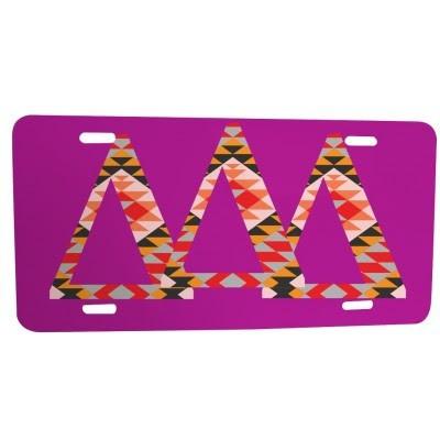 Tri Delta License Plate