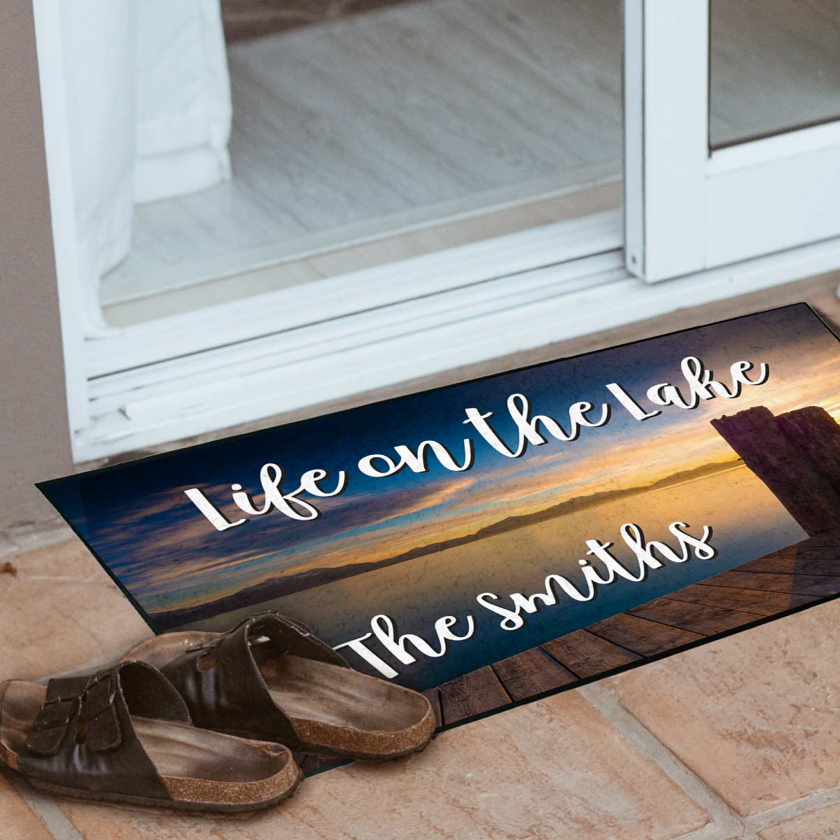 custom lake house door mat