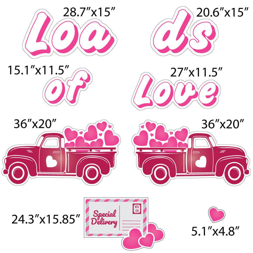 Loads of Love Valentine's Day Yard Card 16 pc Set (20009)