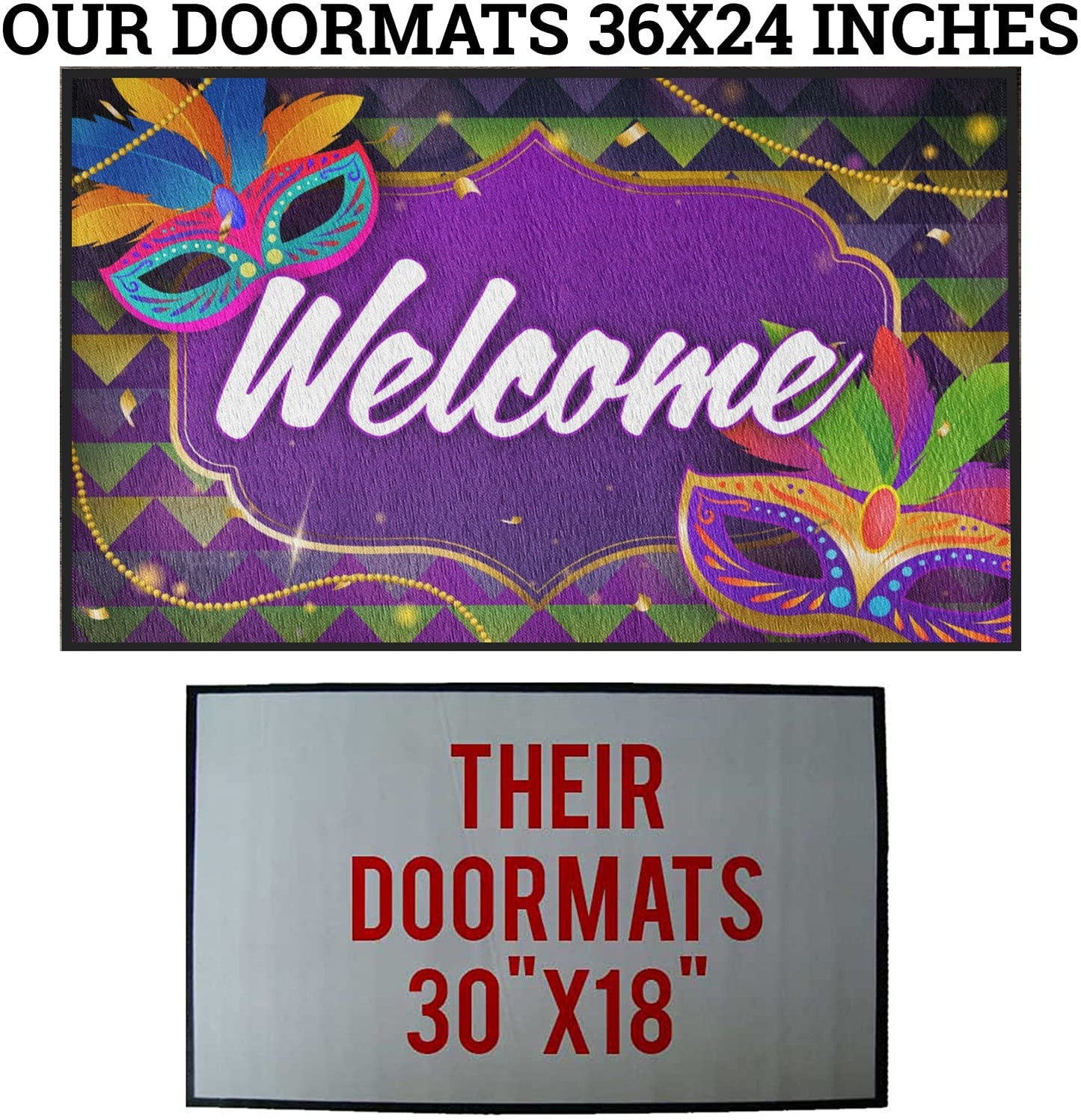 Mardi Gras Welcome Doormat (20065)