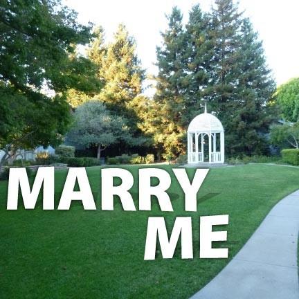 MARRY ME 10 Mil Corrugated Plastic Large Cutout Letters - FREE SHIPPING