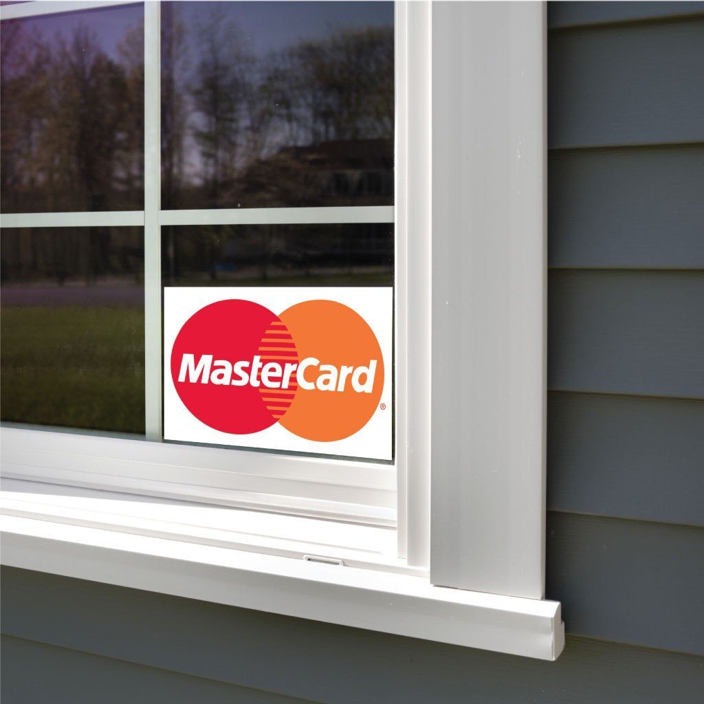 MasterCard Credit Card Sign or Sticker - #7