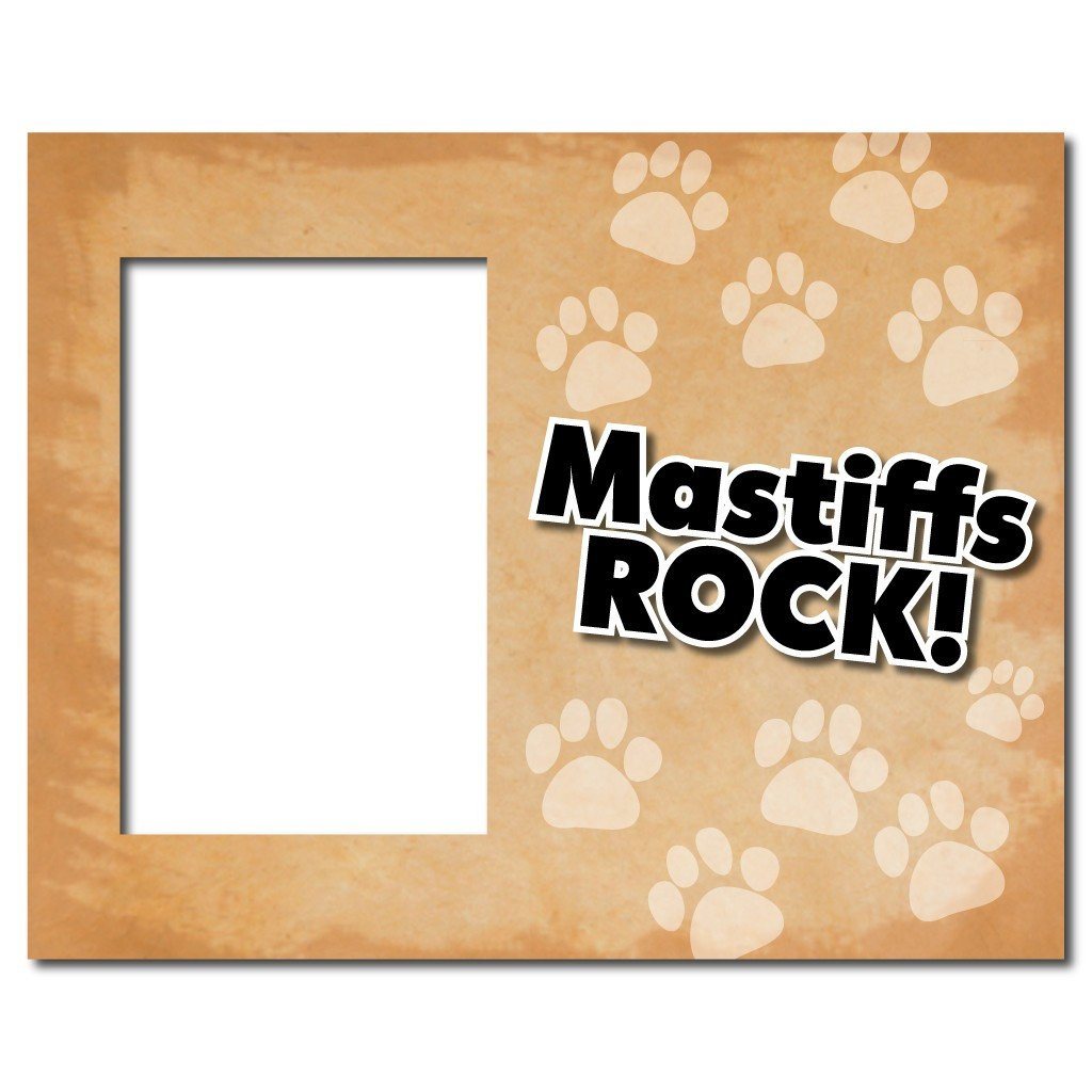Mastiffs Rock Dog Picture Frame - Holds 4x6 picture