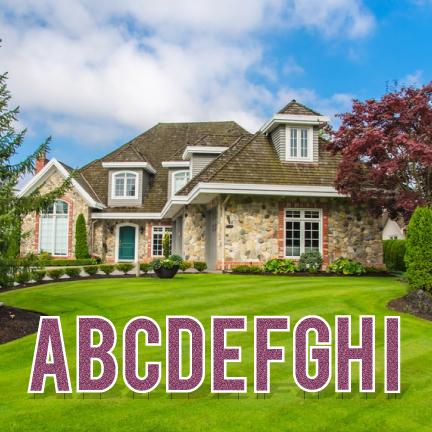 Mermaid Faux Glitter 18" Bebas Alphabet Yard Decoration Set - 26 pc set