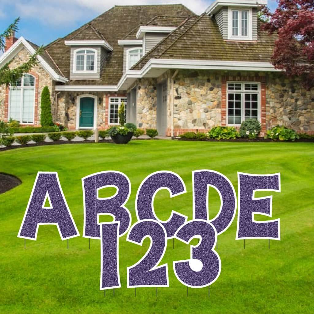 Mermaid Faux Glitter 18" KG The Last Time Alphabet & Number Yard Decoration Set - 36 pc set