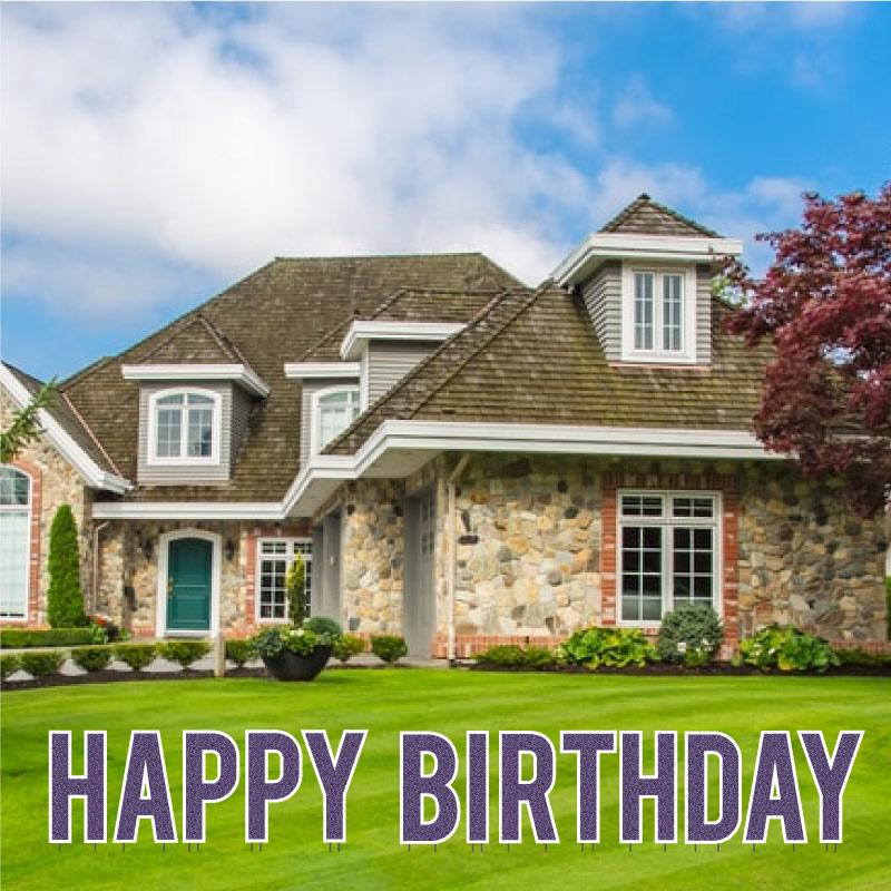 Mermaid Faux Glitter 24" Bebas Happy Birthday Yard Greeting 13 pc set