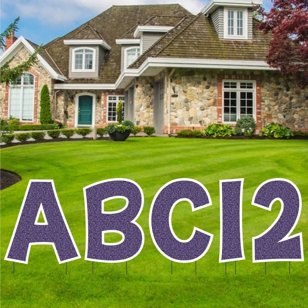 Mermaid Faux Glitter 24" KG The Last Time Alphabet & Number Yard Decoration Set - 36 pc set