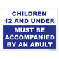 Must Be Accompanied by an Adult Pool Sign or Sticker - #1
