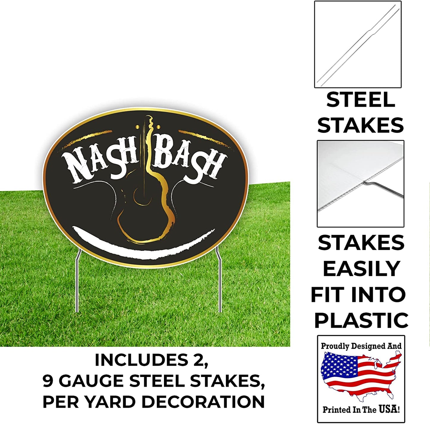 Nash Bash Bachelorette Party Lawn Decorations 14 piece set