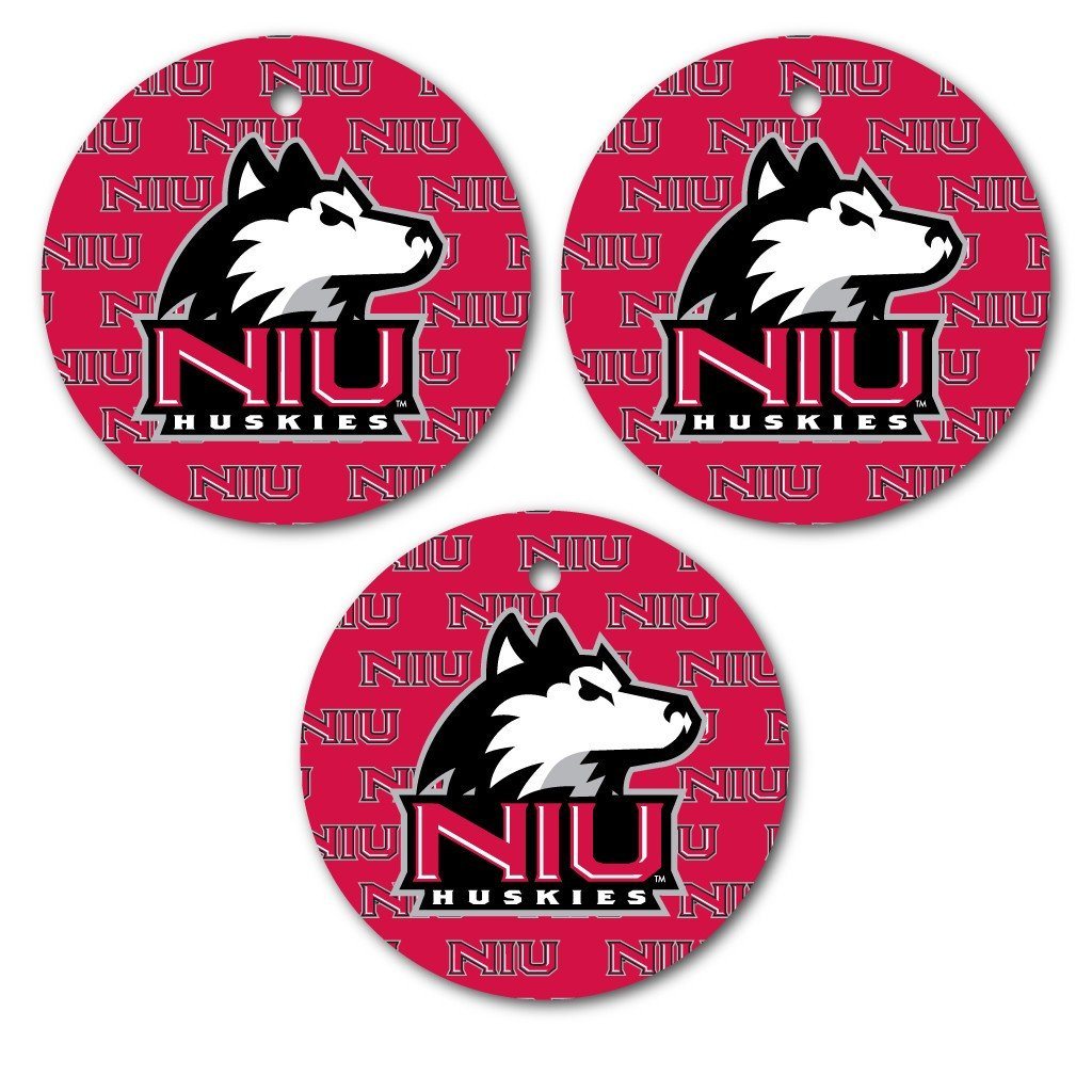 Northern Illinois University Ornament - Set of 3 Circle Shapes - FREE SHIPPING