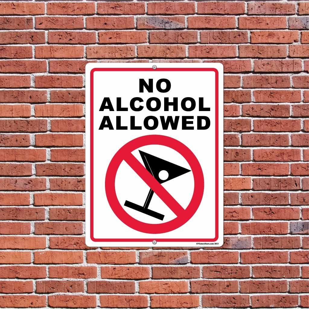 No Alcohol Allowed Sign or Sticker - #5