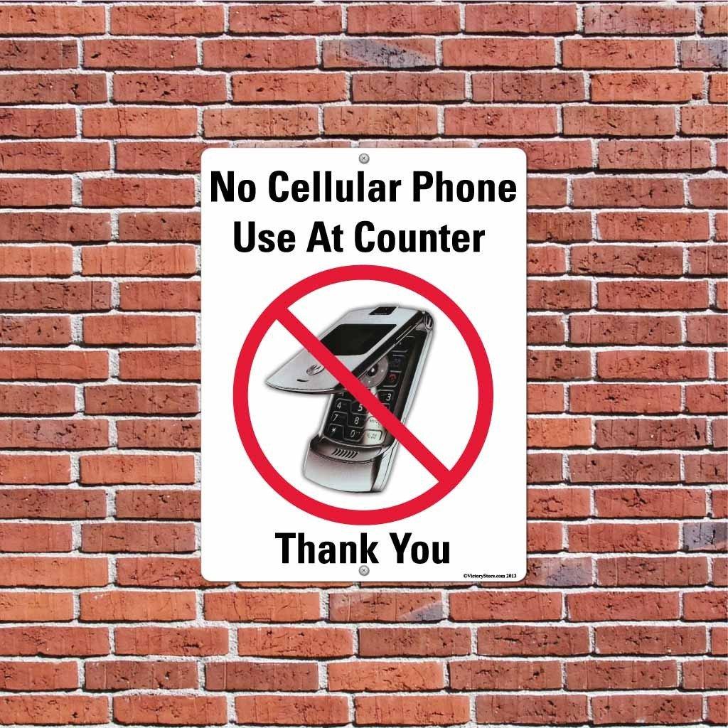 No Cellular Phone Use At Counter Sign or Sticker - #9