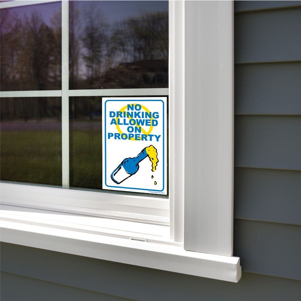 No Drinking Allowed on Property Sign or Sticker - #4