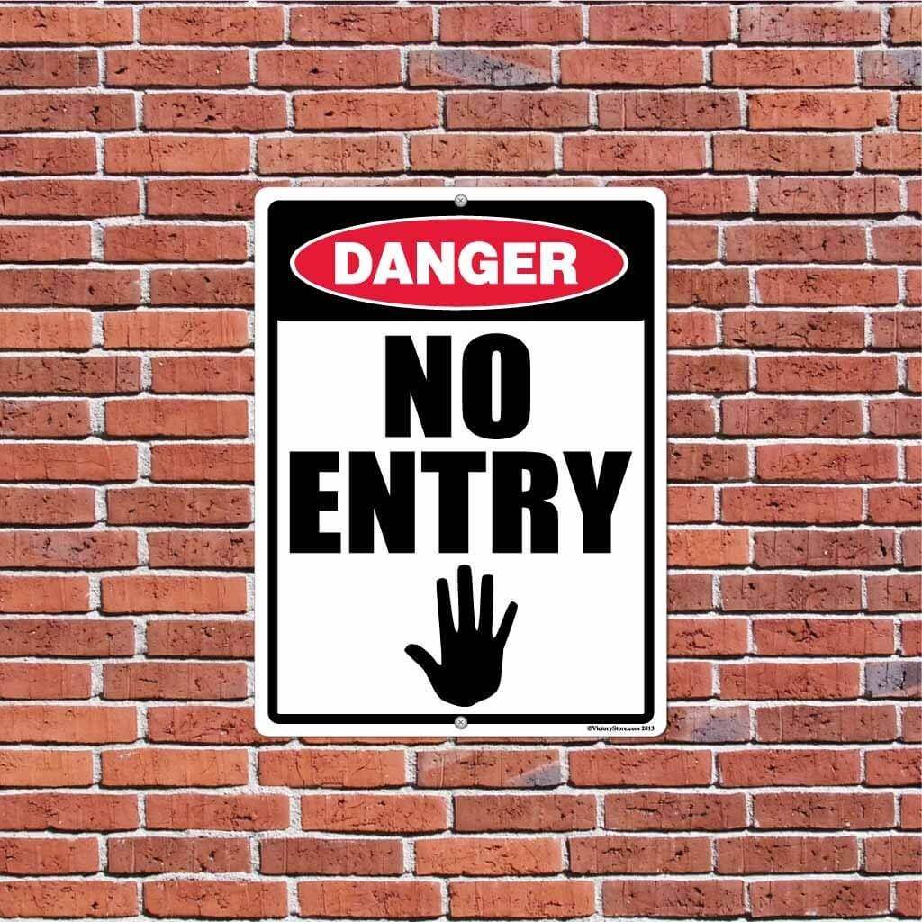No Entry Notice Sign or Sticker
