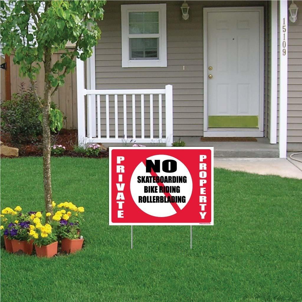 No Skateboarding, Bike Riding, Rollerblading Signs or Stickers