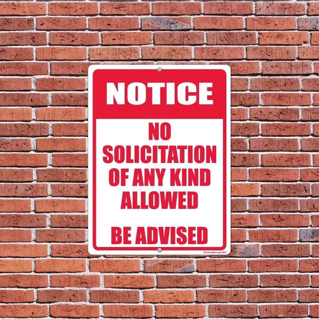 No Soliciting Allowed Sign or Sticker
