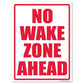 No Wake Zone Ahead Sign or sticker - #4