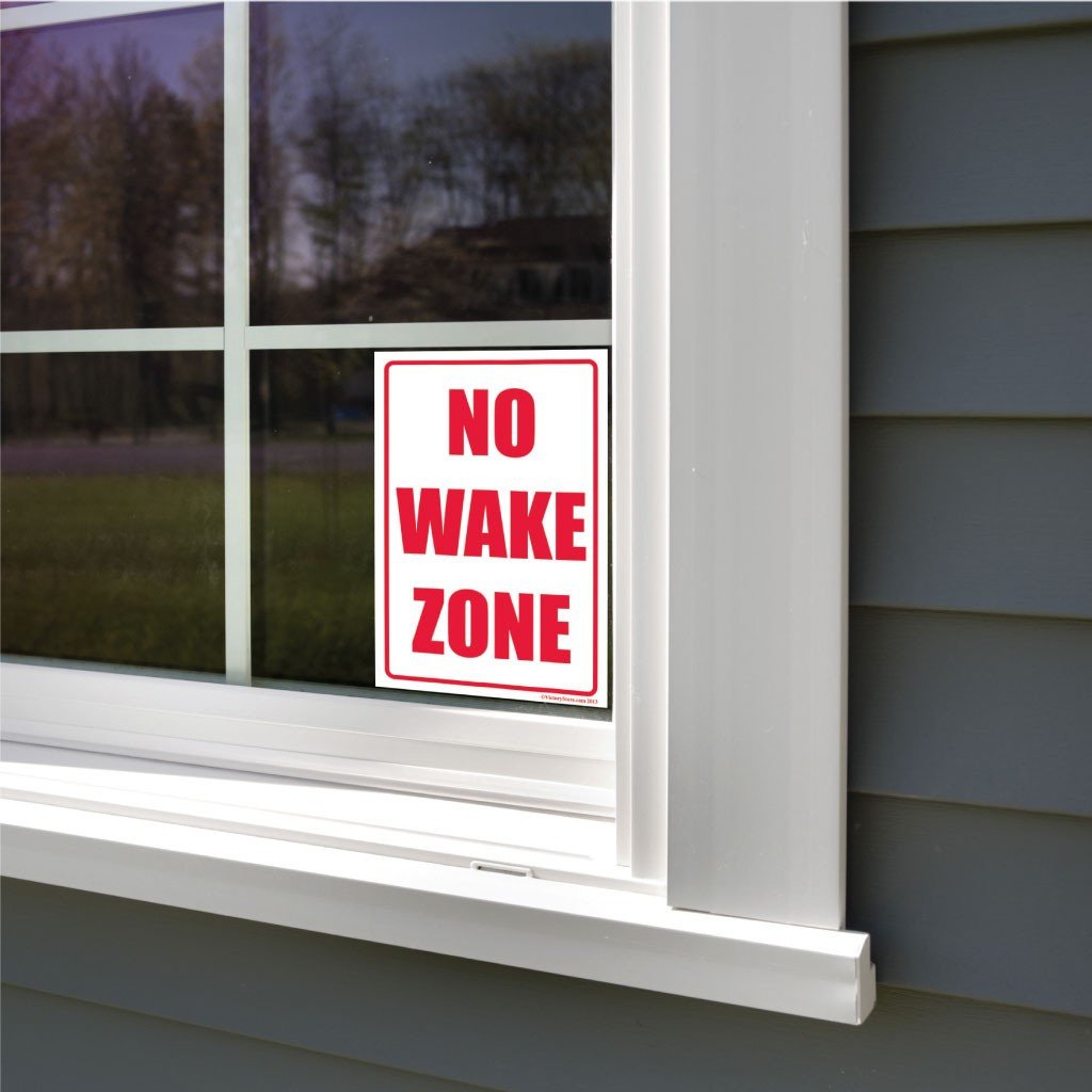 No Wake Zone Sign or Sticker