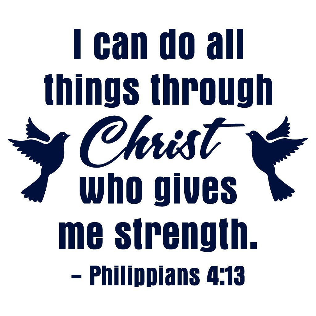 Religious Themed T-Shirt Philippians 4:13 - FREE SHIPPING