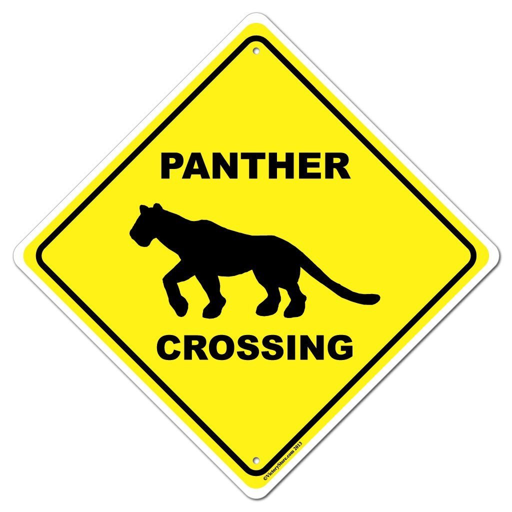 Panther Crossing Sign or Sticker