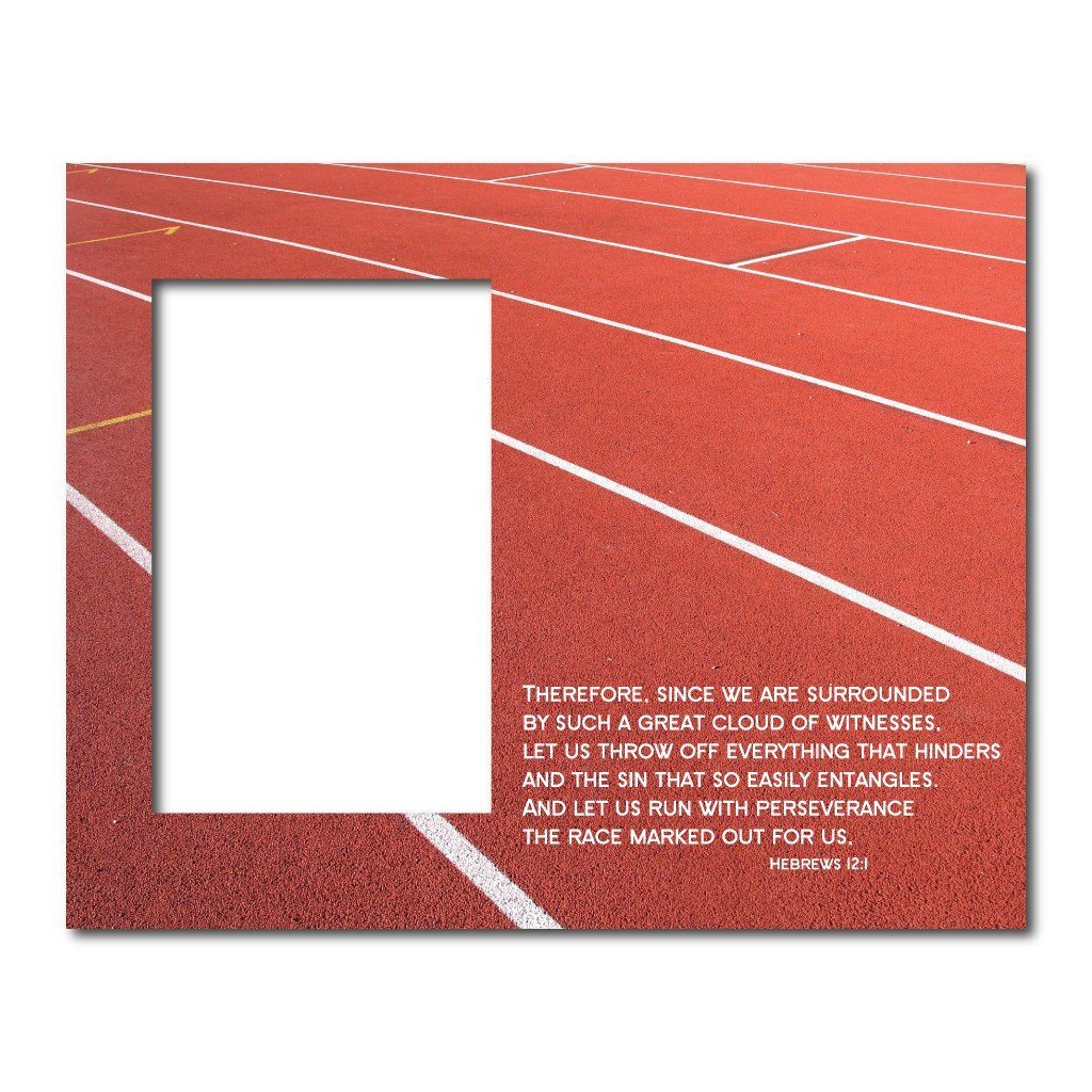 Hebrews 12:1 Decorative Picture Frame - Holds 4x6 Photo