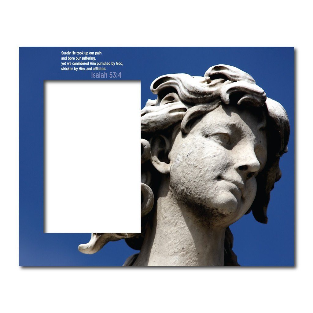 Isaiah 53:4 Decorative Picture Frame - Holds 4x6 Photo