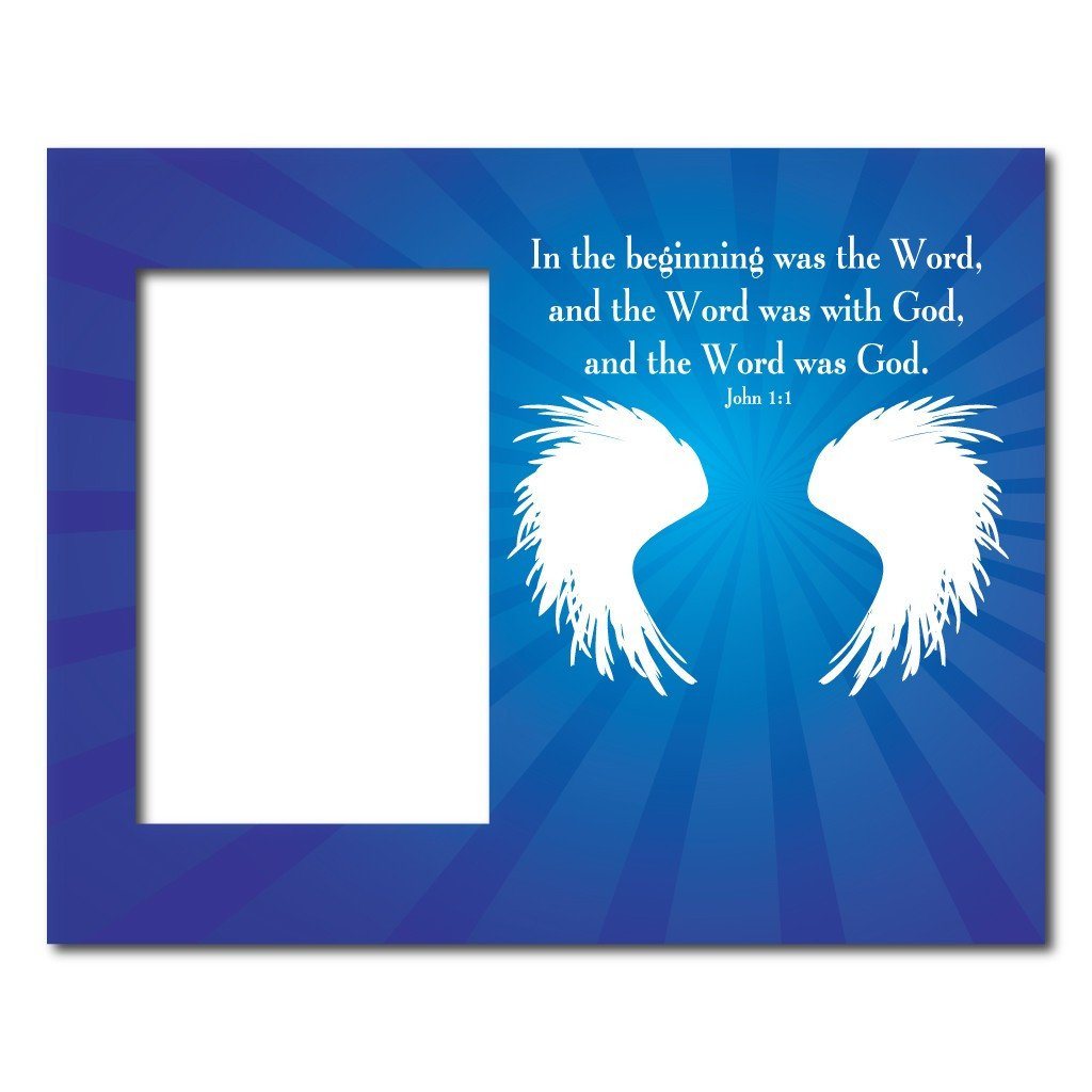John 1:1 Decorative Picture Frame - Holds 4x6 Photo