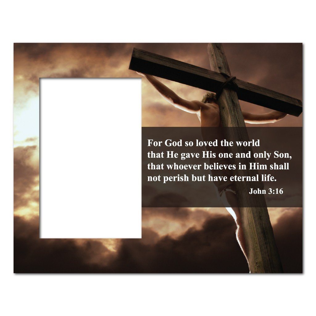 John 3:16 Decorative Picture Frame - Holds 4x6 Photo